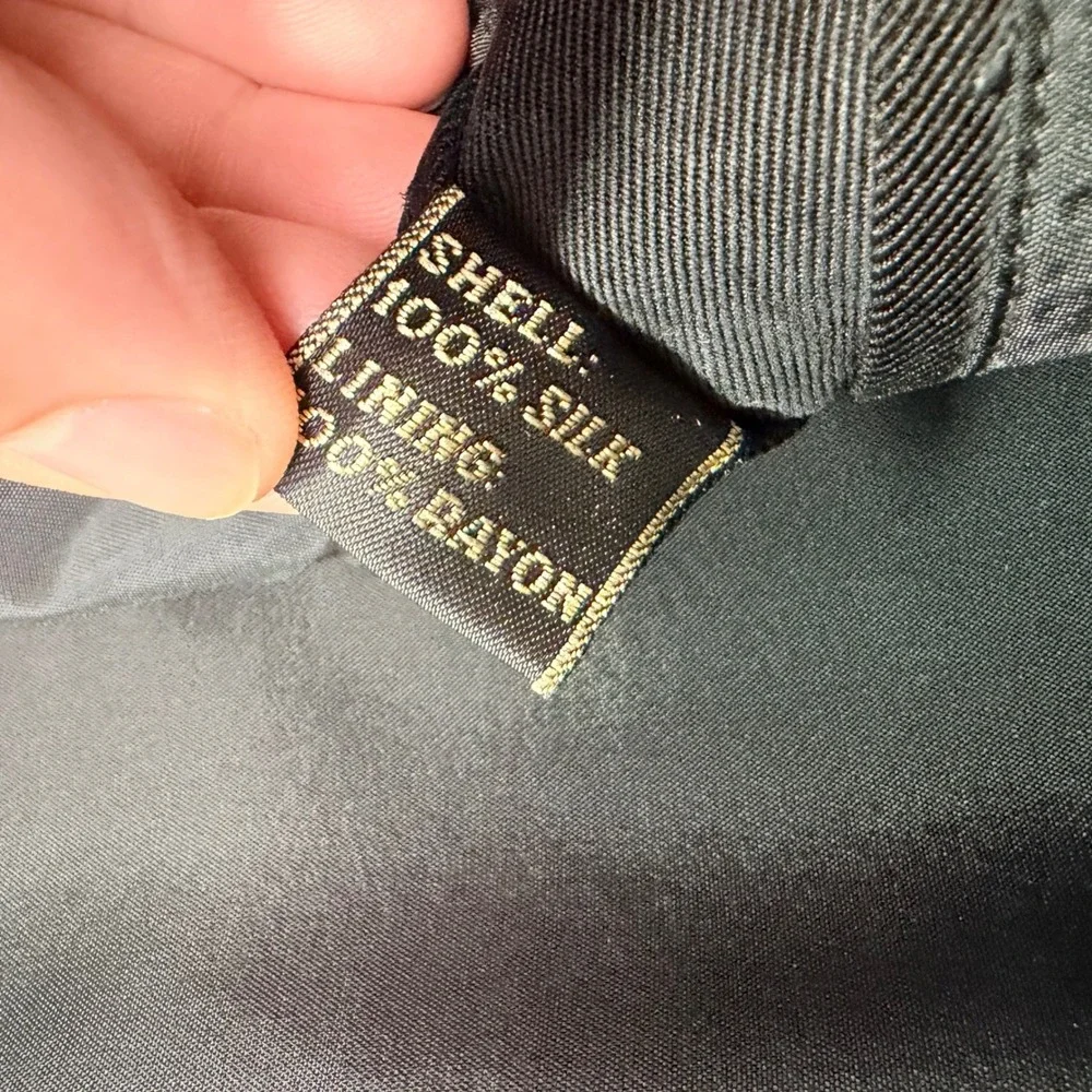Tommy Bahama L Island Soft Black 100% Silk 3-Button Blazer Jacket